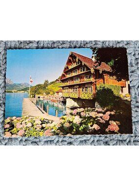 Treib on Lake Lucerne Postcard Grosser Mythen mountain